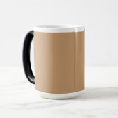 Design mit braunem Hintergrund und weißer Grenze Verwandlungstasse (Vorderseite Links)