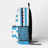 Design mit der Fahne von Chicago, dunklere Variant Bedruckter Rucksack (Rechts)