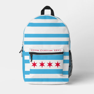 Design mit der Fahne von Chicago, dunklere Variant Bedruckter Rucksack