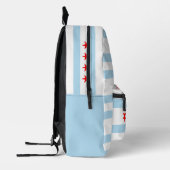 Design mit der Flagge von Chicago, Stolz der Stadt Bedruckter Rucksack (Links)