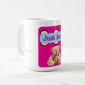 Design mit einem gerade geborenen Teddybär Kaffeetasse (Vorderseite Links)