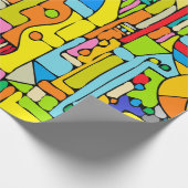 Design mit Farbblöcken Geschenkpapier (Ecke)