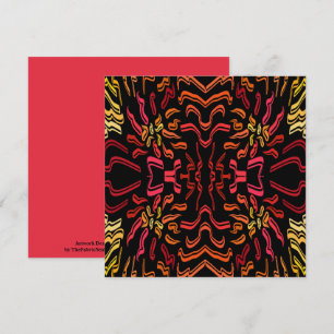 Design mit Farbnuancen von Orange, Rot und Gelb un Karte