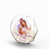Design mit Frühlingsblumen zum 25. Hochzeitstag Fotoblock (Rechts)