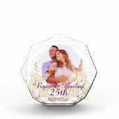 Design mit Frühlingsblumen zum 25. Hochzeitstag Fotoblock (Vorderseite)