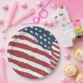 Design mit gestresster US-Flagge Pappteller (Party)