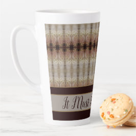 Design mit grauem Dekorationsmuster Milchtasse