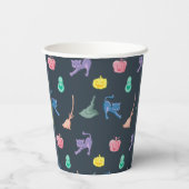 Design mit lustigen Halloween-Figuren Pappbecher (Rückseite)