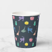 Design mit lustigen Halloween-Figuren Pappbecher (Vorderseite)