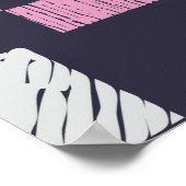 Design mit manueller Schraffierung. Ethnischer Boh Poster (Ecke)