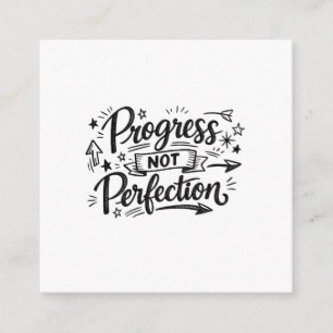 Design mit Motivationszitat Fortschritt Nicht Perf Begleitkarte