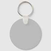 Design mit niedlichem grauem Kätzchen Schlüsselanhänger (Rückseite)