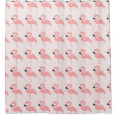 Design mit rosa Flamingos Duschvorhang (Vorderseite)