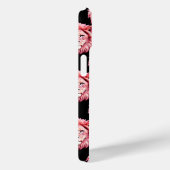 Design mit rosa Löwenkopf-Tiermuster - Schwarz Case-Mate iPhone Hülle (Rückseite / Rechts)