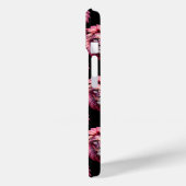 Design mit rosa Löwenkopf-Tiermuster - Schwarz Case-Mate iPhone Hülle (Rückseite / Links)