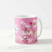 Design mit rosa Sakura-Blüten Kaffeetasse (VorderseiteRechts)