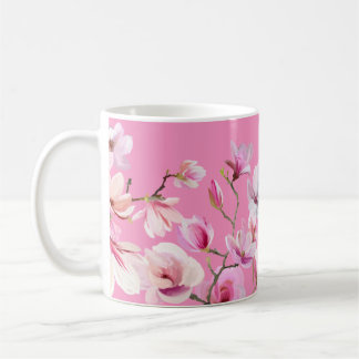 Design mit rosa Sakura-Blüten Kaffeetasse