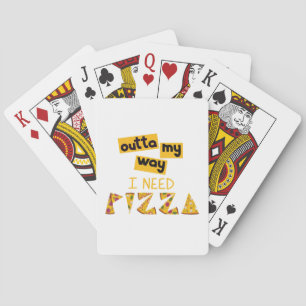 Design mit Text über meine Art, wie ich Pizza brau Spielkarten