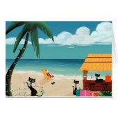 Design Mitte des Jahrhunderts - Kätzchen und Weihn (Vorderseite (Horizontal))