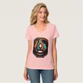 Design-Motif-Muster für afrikanische Kunst in Topf T-Shirt (Vorderseite Vollansicht)