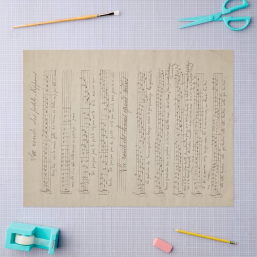 Design Musik und Rose 2 Seidenpapier (Basteln)