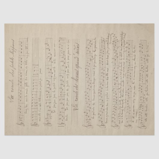 Design Musik und Rose 2 Seidenpapier (Vorderseite)