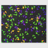 Design-Muster des Spritzers in grünem Gelb Geschenkpapier (Flach)