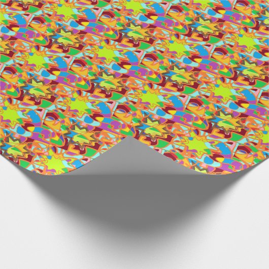 Design-Muster für abstrakte Blume Geschenkpapier (Ecke)