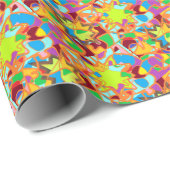 Design-Muster für abstrakte Blume Geschenkpapier (Rolleneckpunkt)