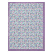 Design-Muster für Aquamarine Foliage-Blätter von L Tischdecke (Vorderseite)