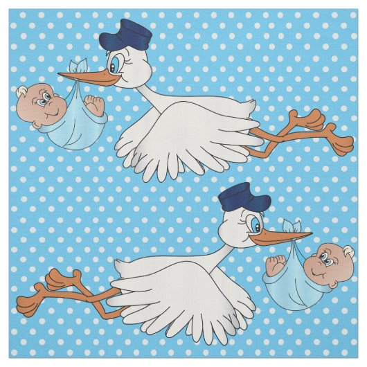 Design-Muster für Baby Boy Stork Stoff (Muster)