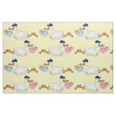 Design-Muster für Baby Girl and Boy Stork Stoff (Fat Quarter (45,7 x 55,9 cm))