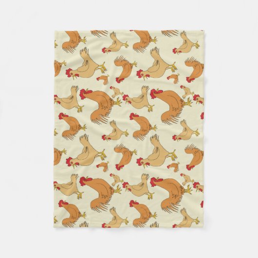Design-Muster für braunes Hühnchen Fleecedecke (Vorderseite)