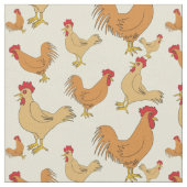 Design-Muster für braunes Hühnchen Stoff (Nahaufnahme)