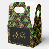 Design-Muster für Gold und Grün Geschenkschachtel (Geöffnet)