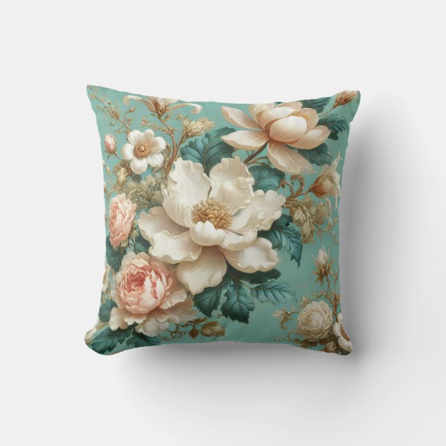 Design-Muster für große Blumenmotive 7 Kissen (Vorderseite)