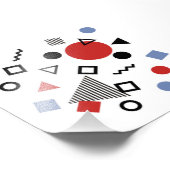 Design-Muster für Retro-Memphis Fotodruck (Ecke)