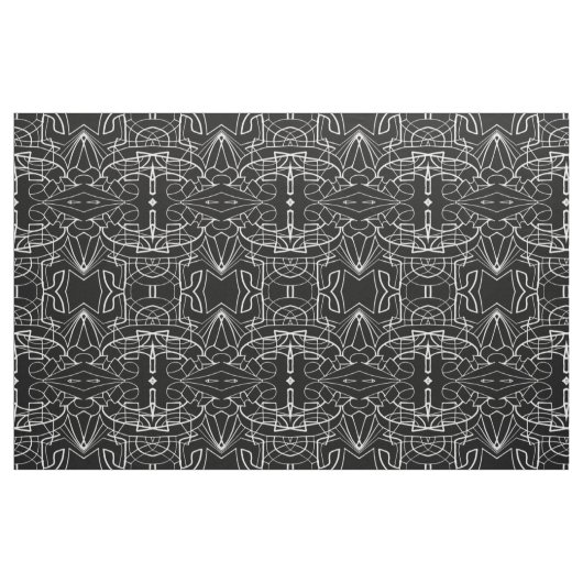 Design-Muster für Schwarz-Weiß-Kunstwerke Stoff (Fat Quarter (45,7 x 55,9 cm))