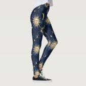 Design-Muster für Sun und Crescent Moon Leggings (Rechts)