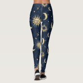 Design-Muster für Sun und Crescent Moon Leggings (Rückseite)