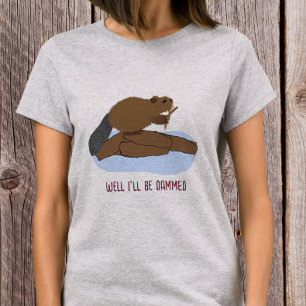 Design "Na, so was!" Sassy Beaver-Wortspiel T-Shirt