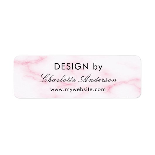 Design nach Firmennamen Rosa Marmor (Vorne)