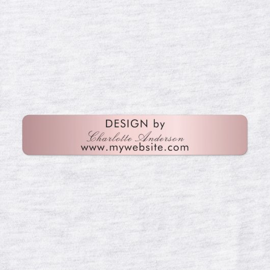 Design nach Namen: blass pink script business Etiketten (Design 2)