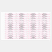 Design nach Namen blush pink Marmorskripte Etiketten (Blatt)