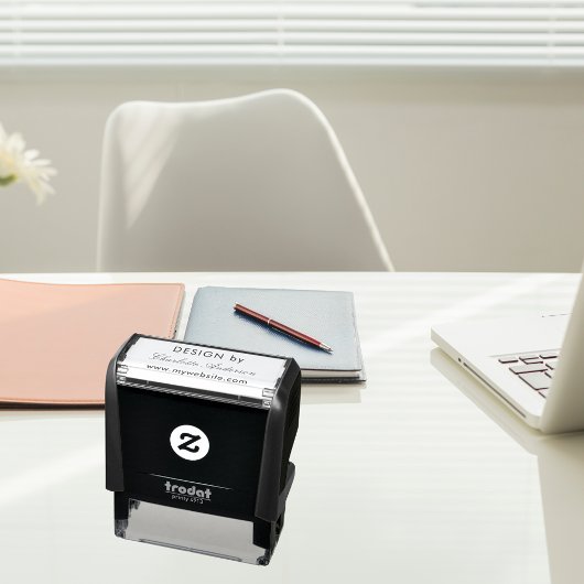 Design nach Namen des weißen Unternehmers Permastempel