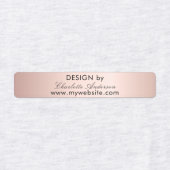 Design nach Namen Rose Gold Script Geschäft Etiketten (Design 1)