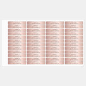 Design nach Namen Rose Gold Script Geschäft Etiketten (Blatt)
