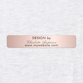 Design nach Namen Rose Gold Script Geschäft Etiketten (Design 2)