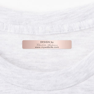 Design nach Namen Rose Gold Script Geschäft Etiketten