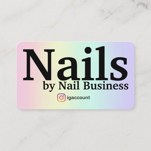 Design-Nageltechniker Visitenkarte (Rückseite)